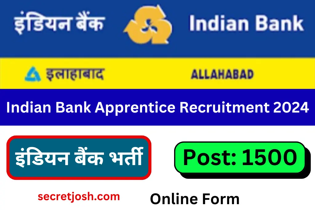 Indian Bank Apprentice Recruitment 2024