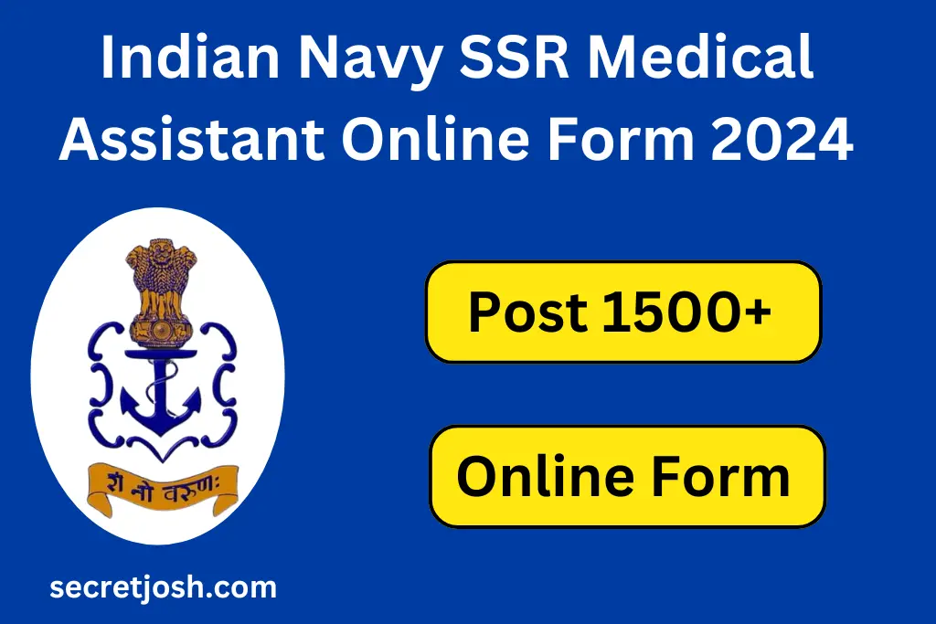 Indian Navy SSR Medical Assistant Online Form 2024