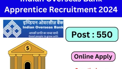 Indian Overseas Bank Apprentice Recruitment 2024