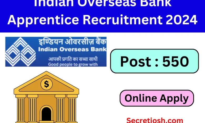 Indian Overseas Bank Apprentice Recruitment 2024