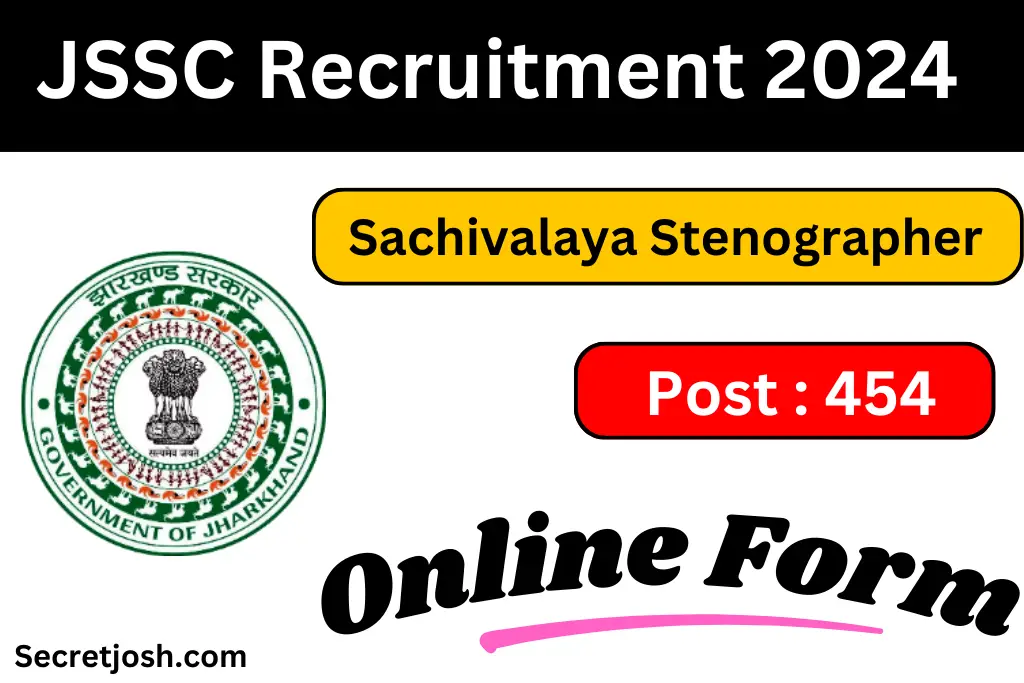 JSSC Stenographer Recruitment 2024