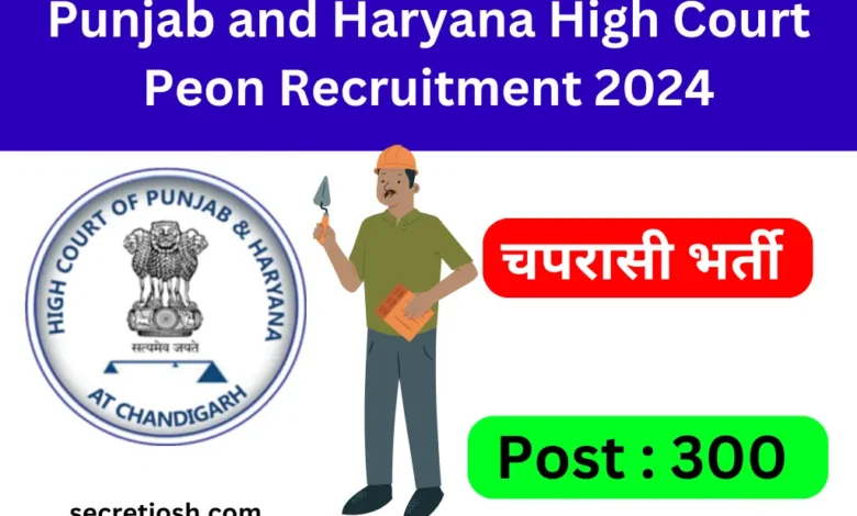 Punjab and Haryana High Court Peon Recruitment 2024