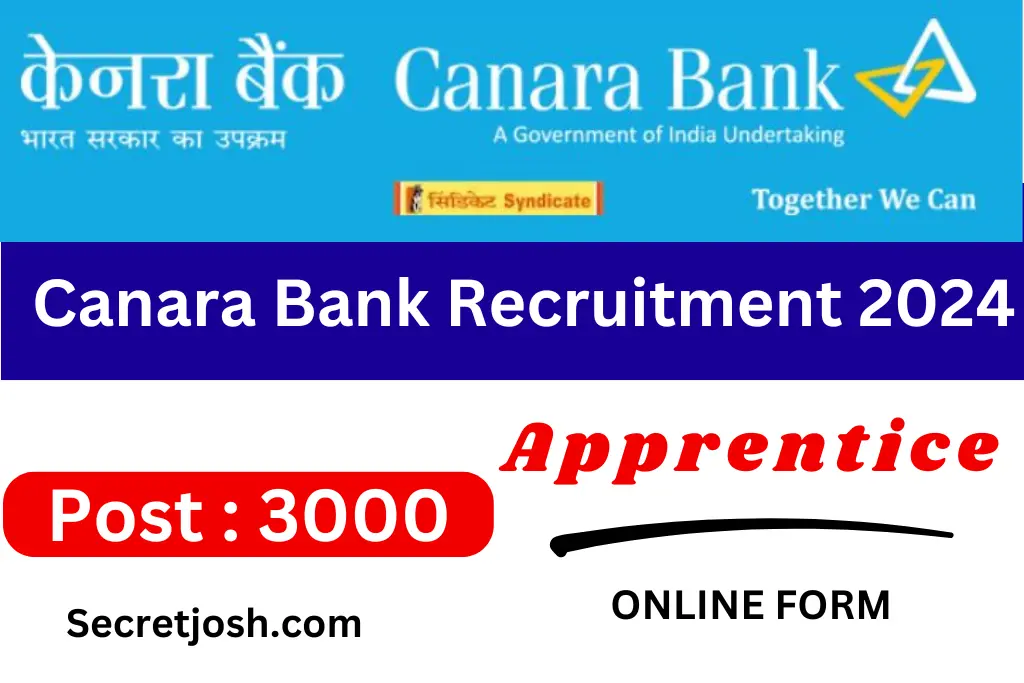 Canara Bank Apprentice Recruitment 2024