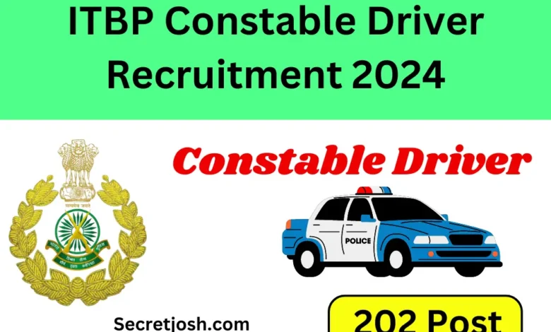 ITBP Constable Driver Recruitment 2024