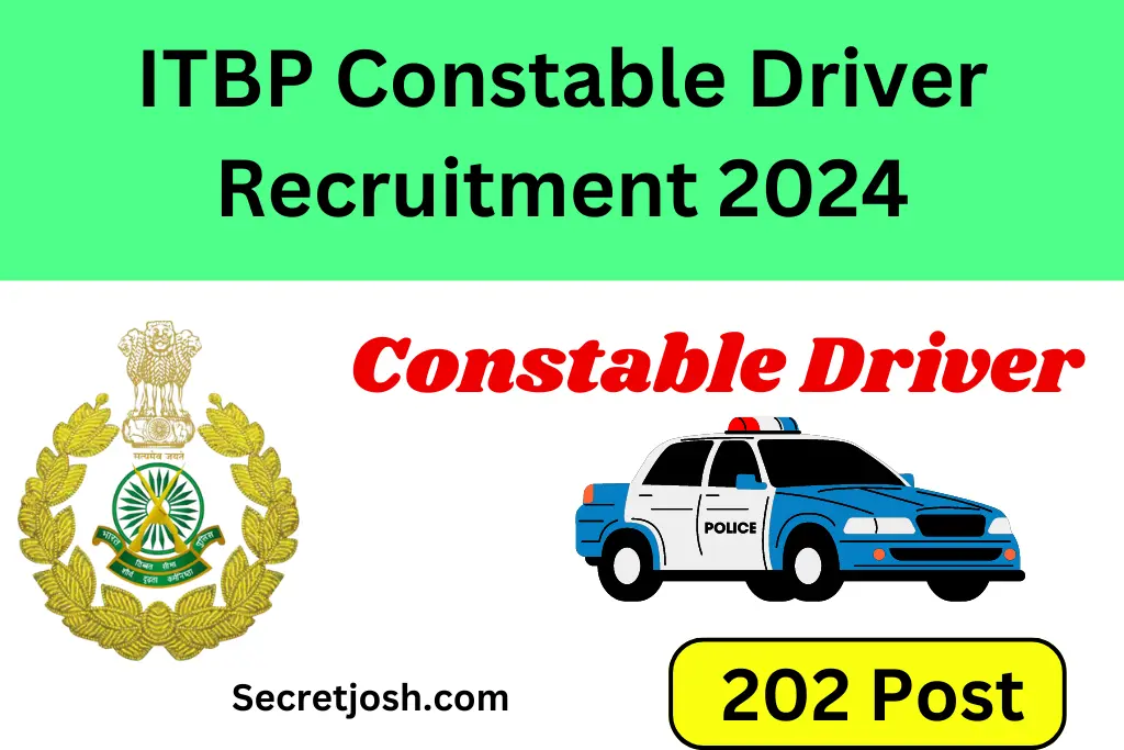 ITBP Constable Driver Recruitment 2024