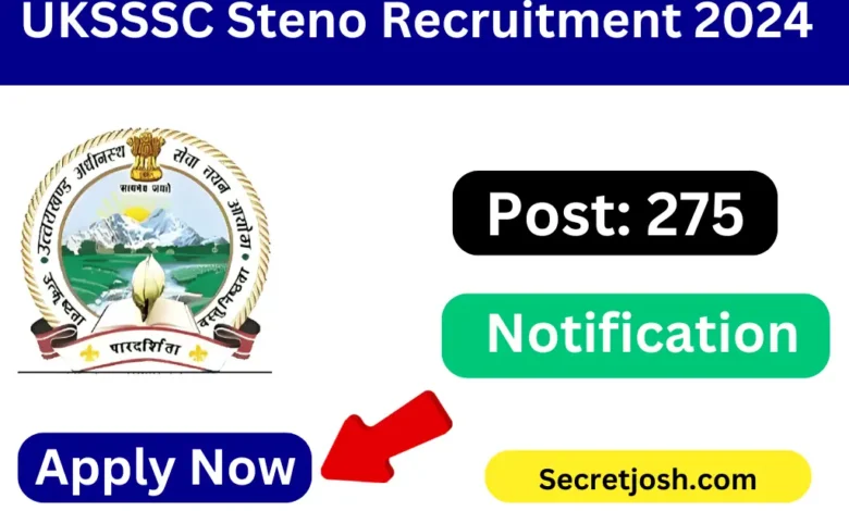 UKSSSC Steno Recruitment 2024